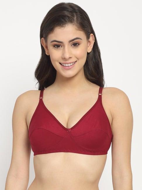 friskers maroon non-padded bra