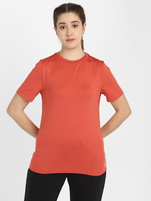 reebok red slim fit wor speedwick t-shirt