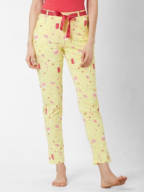 sweet dreams canary printed lounge pants