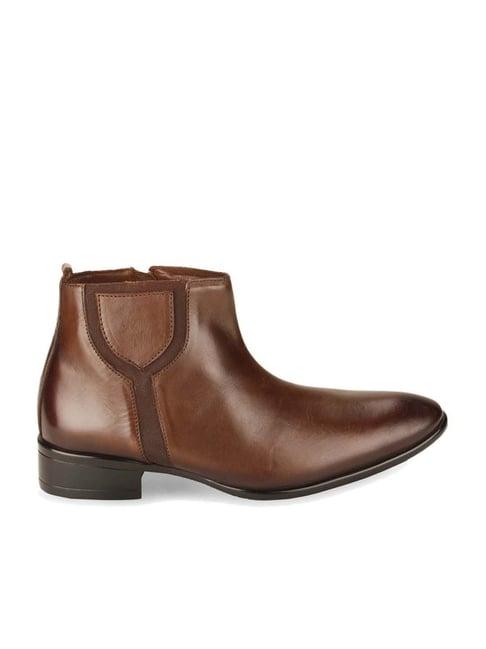 regal men's caramel formal boots