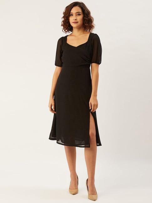 anvi be yourself black shift dress