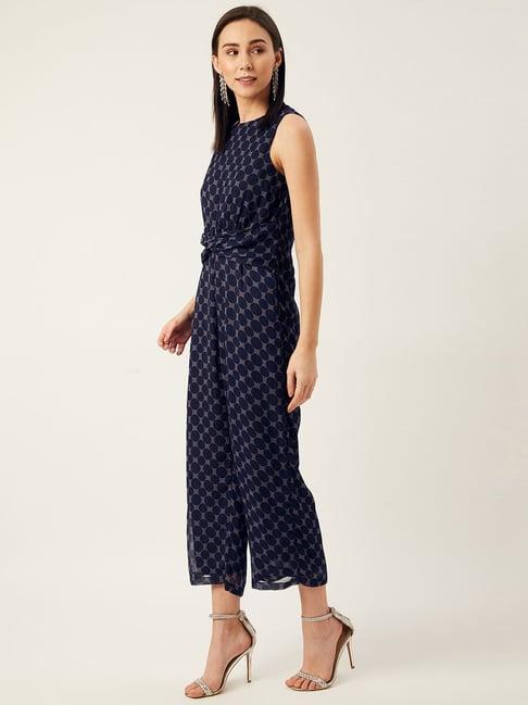 anvi be yourself navy polka dots jumpsuit