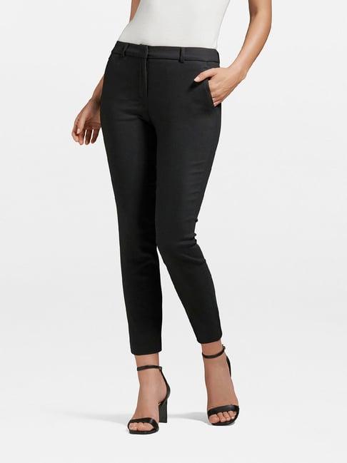 forever new black slim fit trousers