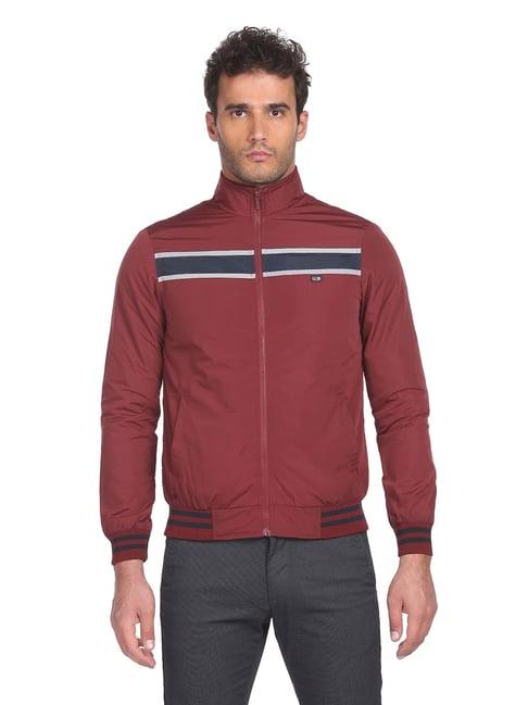 arrow red regular fit jackets