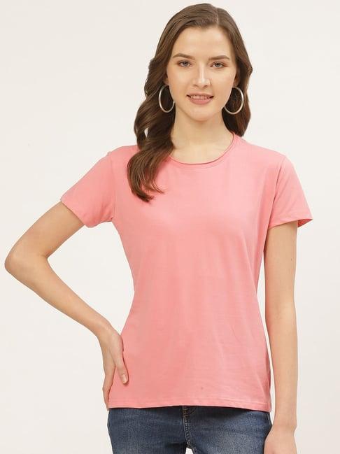 anvi be yourself pink regular fit t-shirt