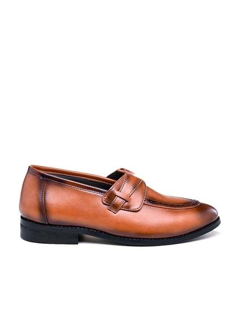 monkstory men's drezzire tan loafers