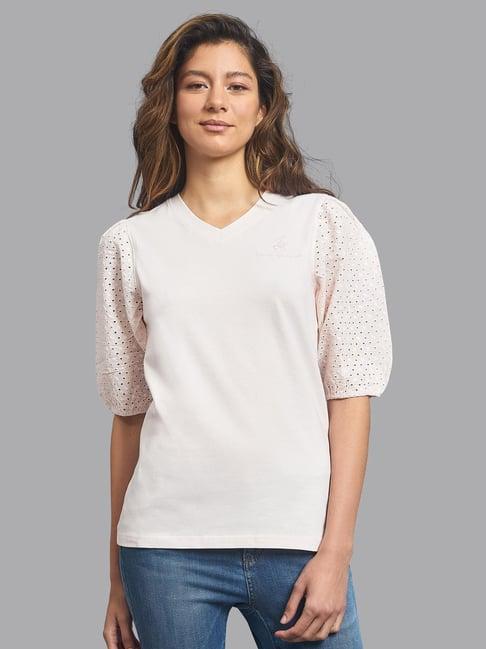 beverly hills polo club light pink regular fit top