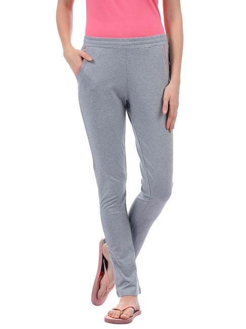 sweet dreams grey melange textured  pants