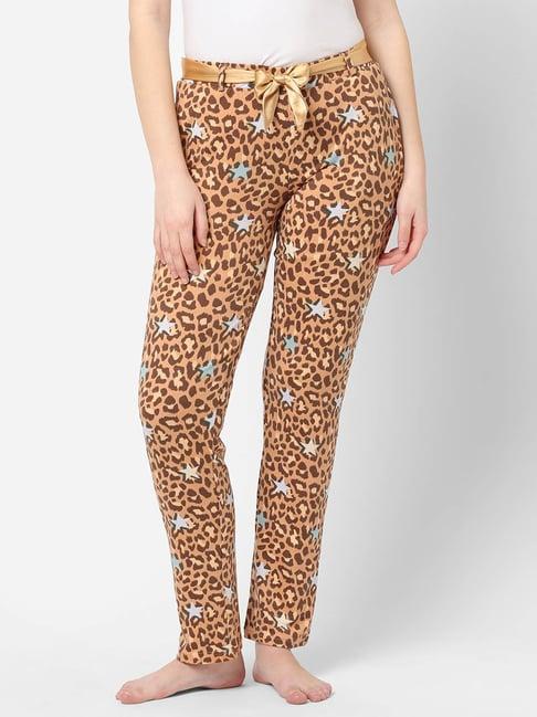 sweet dreams brown animal print pants