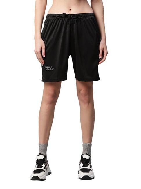 vimal jonney black slim fit shorts