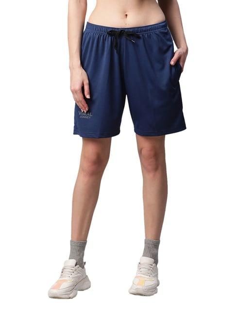 vimal jonney blue slim fit shorts