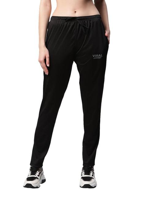 vimal jonney black slim fit track pants