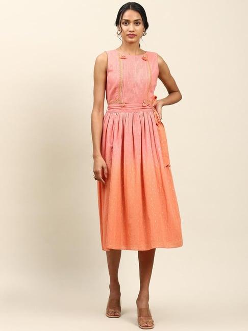 aarke ritu kumar peach ombre dress