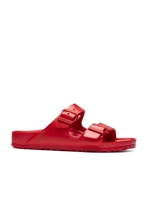 birkenstock men's arizona essentials active red regular width casual sandals