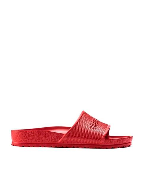 birkenstock men's barbados eva active red regular width slides