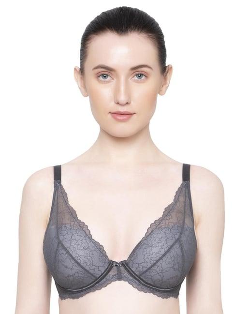 triumph grey lace padded bra