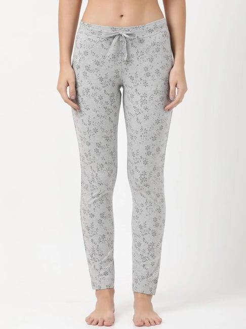 jockey light grey printed trackpants