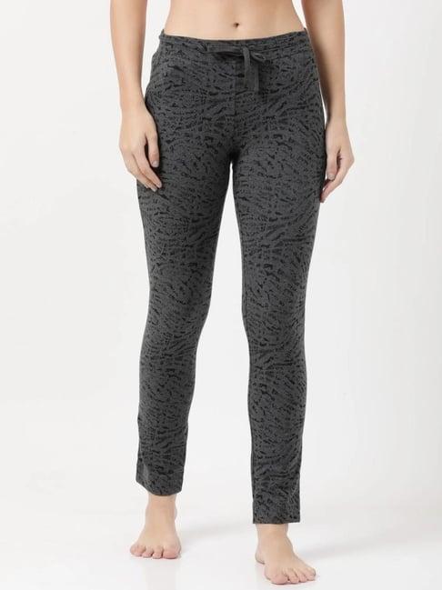 jockey charcoal grey printed trackpants