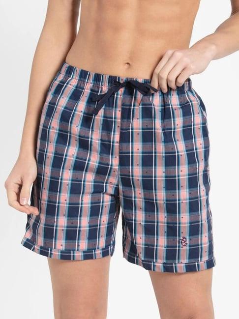 jockey navy checks night shorts (colors & prints may vary)