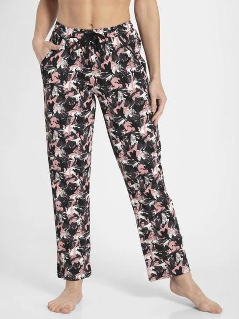 jockey black printed pajamas