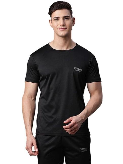 vimal jonney black slim fit t-shirts