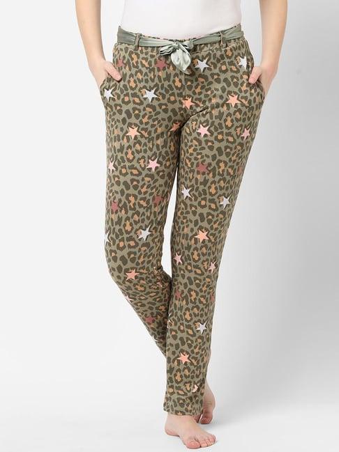 sweet dreams olive printed pajamas