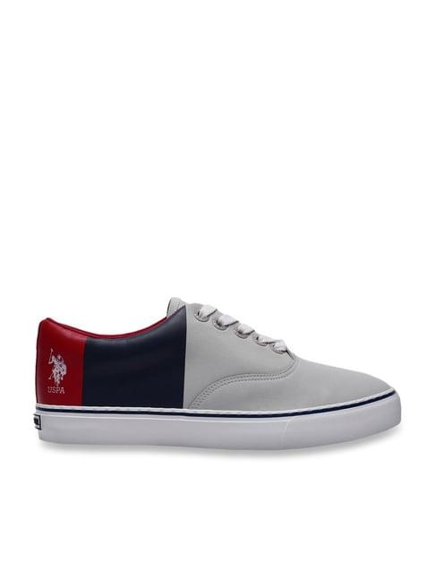 u.s. polo assn. men's sander grey casual sneakers