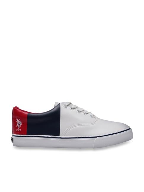 u.s. polo assn. men's sander off white casual sneakers