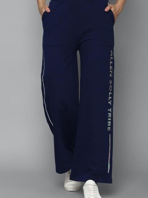 allen solly navy graphic print trousers