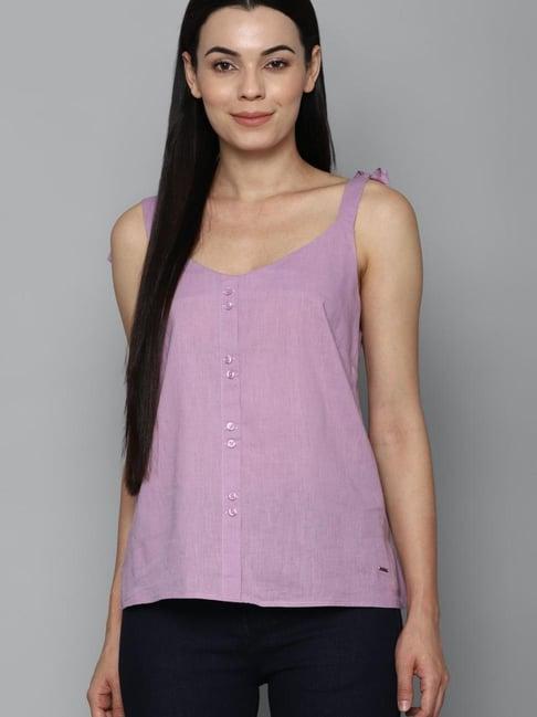 allen solly purple regular fit top