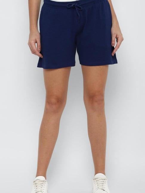 allen solly navy regular fit shorts