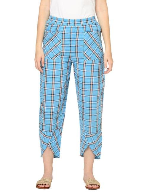 mystere paris blue checks lounge pants