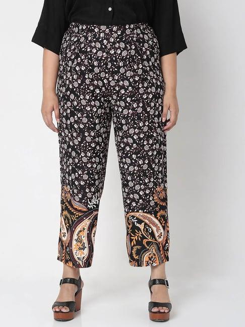 vero moda curve black & white printed pants