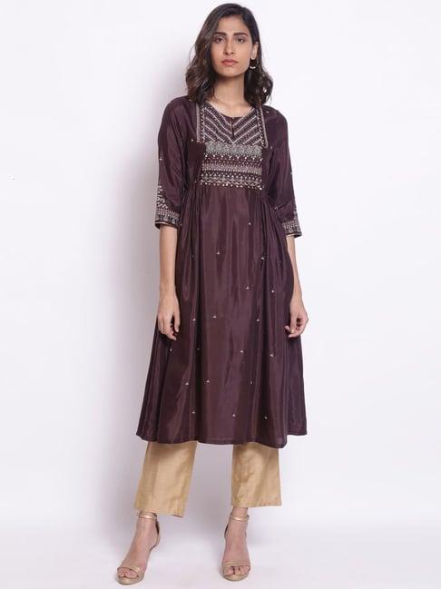 wishful by w brown embellished flared kurta