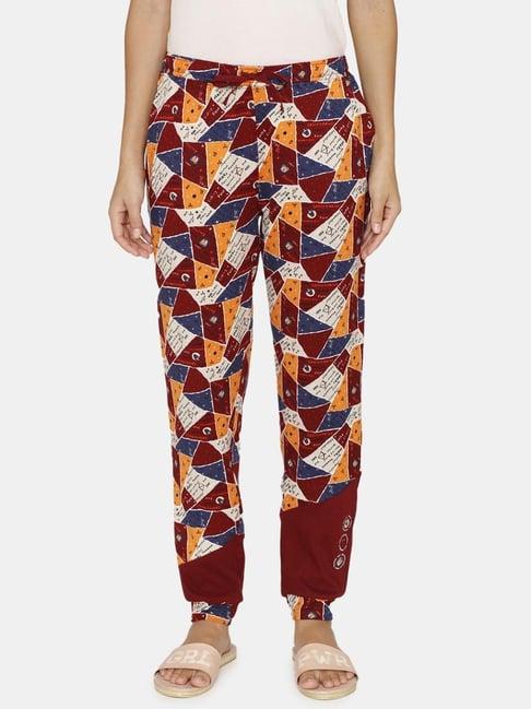 zivame red printed pajamas