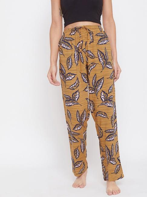 crimsoune club yellow & blue printed lounge pants