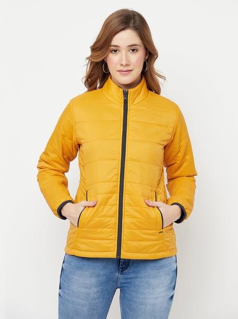 crimsoune club mustard quilted jacket