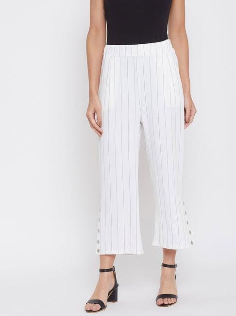 crimsoune club white striped pants