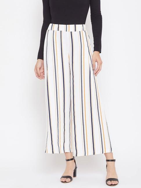 crimsoune club multicolored striped palazzos