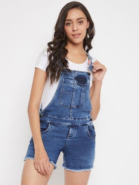 crimsoune club blue cotton dungarees