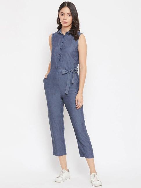 crimsoune club blue cotton jumpsuit