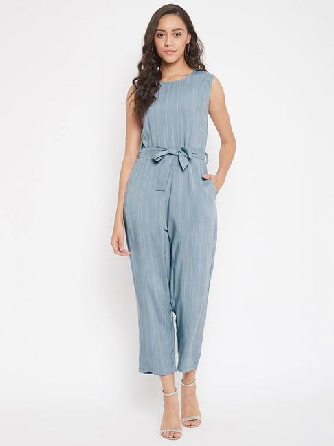 crimsoune club blue striped jumpsuit