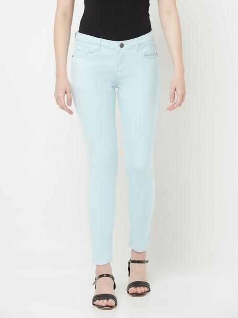 crimsoune club mint green skinny fit jeans