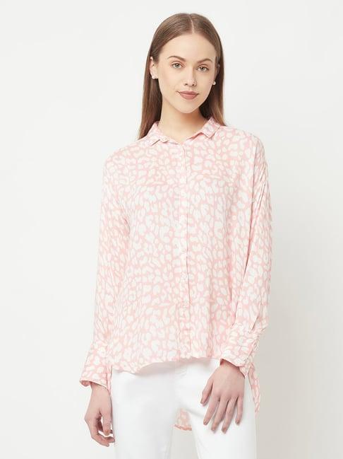 crimsoune club pink printed shirt