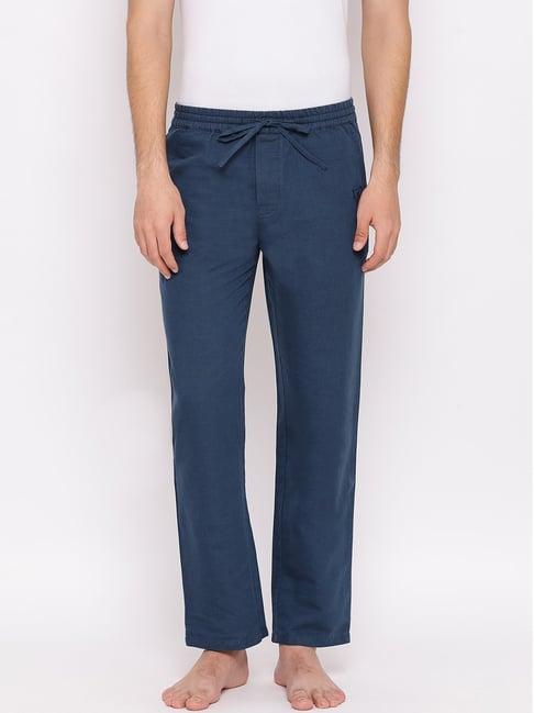 crimsoune club blue linen regular fit lounge pants