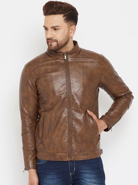 crimsoune club brown slim fit jacket