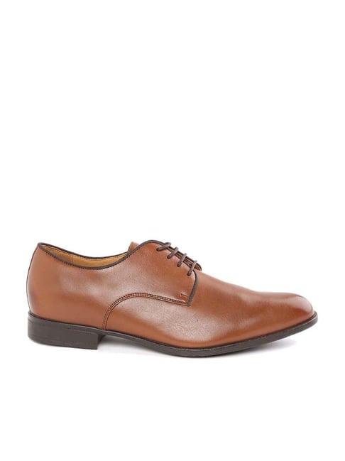 geox men's cognac derby shoes