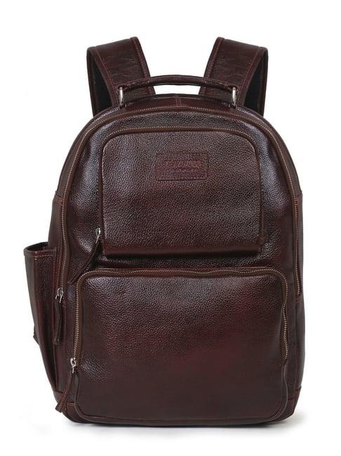 teakwood leathers 23 ltrs brown medium backpack