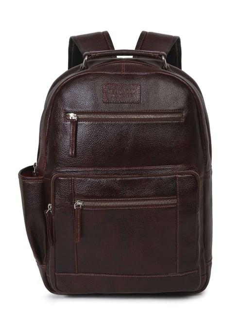 teakwood leathers 23 ltrs brown medium backpack