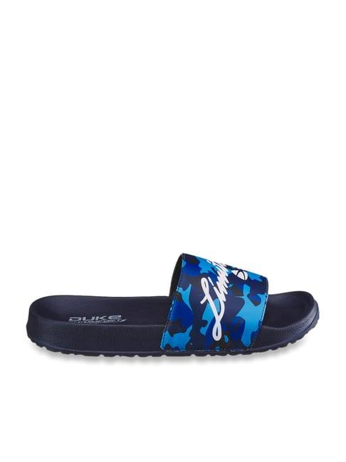 duke men's blue slides